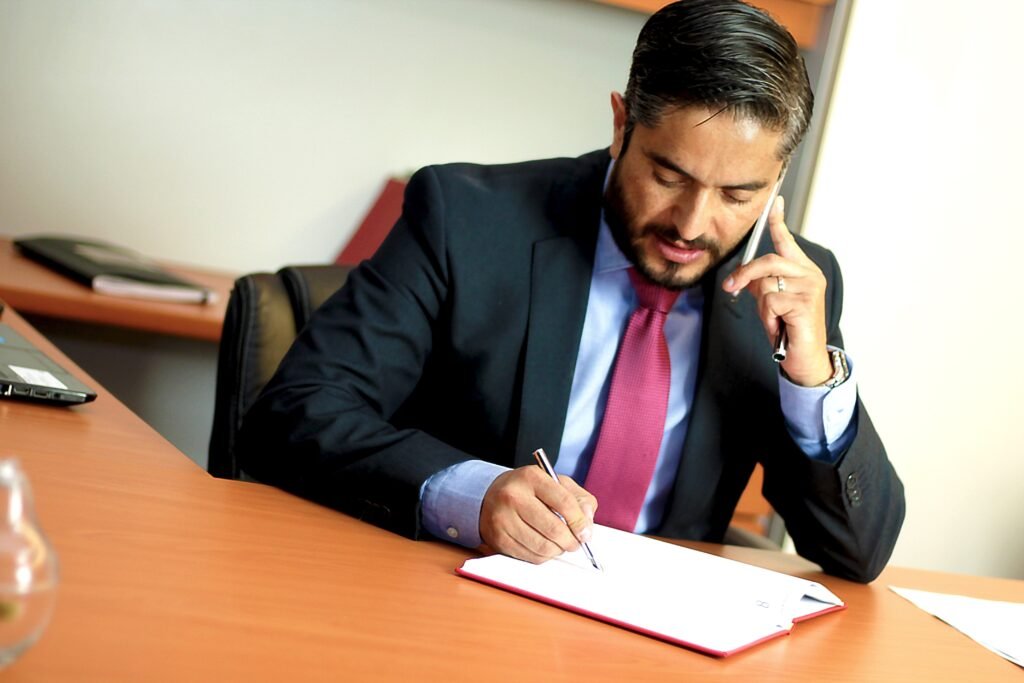 Pakistan Government officer reviewing promotion file with legal advisor in service law case